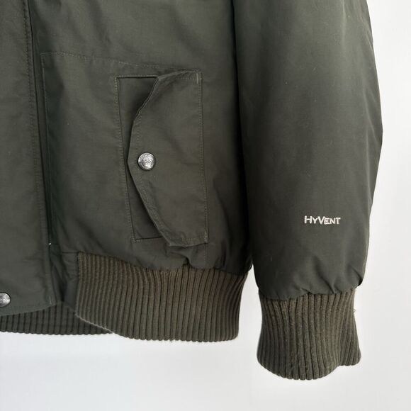 The North Face Jacket Mens Large HyVent Gotham Goose Down Hooded Parka Military - Picture 3 of 16
